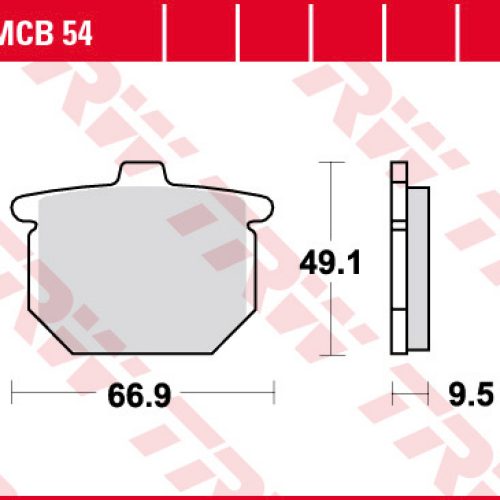 TRW LUCAS BRZDOVÉ OBLOŽENIE KH31 BIO HONDA CX 500 79-84, CB 750 77-81, CB 900 79-81, CBX 1000 ’79, GL 1000 / 1100 78-81, PRED./ZAD.