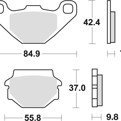 TRW LUCAS BRZDOVÉ OBLOŽENIE KH67 BIO APRILIA PEGASO 650 91-00, KAWASAKI KLR 250 84-05, GPZ 500 88-04, KLE 500 91-07, KL / KLR 600 / 650 84-04, FRONTAR