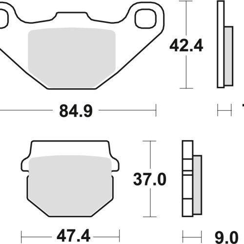 TRW LUCAS BRZDOVÉ OBLOŽENIE KH83 ORGANIC DERBI SENDA 50 12-17, KAWASAKI KLX 110 10-, KMX 125 87-98, SUZUKI UE 125 / 150 01-03, PRED./ZAD.