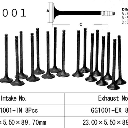 VESRAH VENTIL SACÍ HONDA VF 750F 82-86, VF 750C 82-84, VF 750S 82-84 (26.0X5.50X89.7MM) (OEM:14711-MB0-000) (1KS) (MADE IN JAPAN